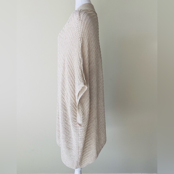 Max Studio Beige Open Weave Lightweight Cardigan NWT Size 2X - Picture 6 of 11